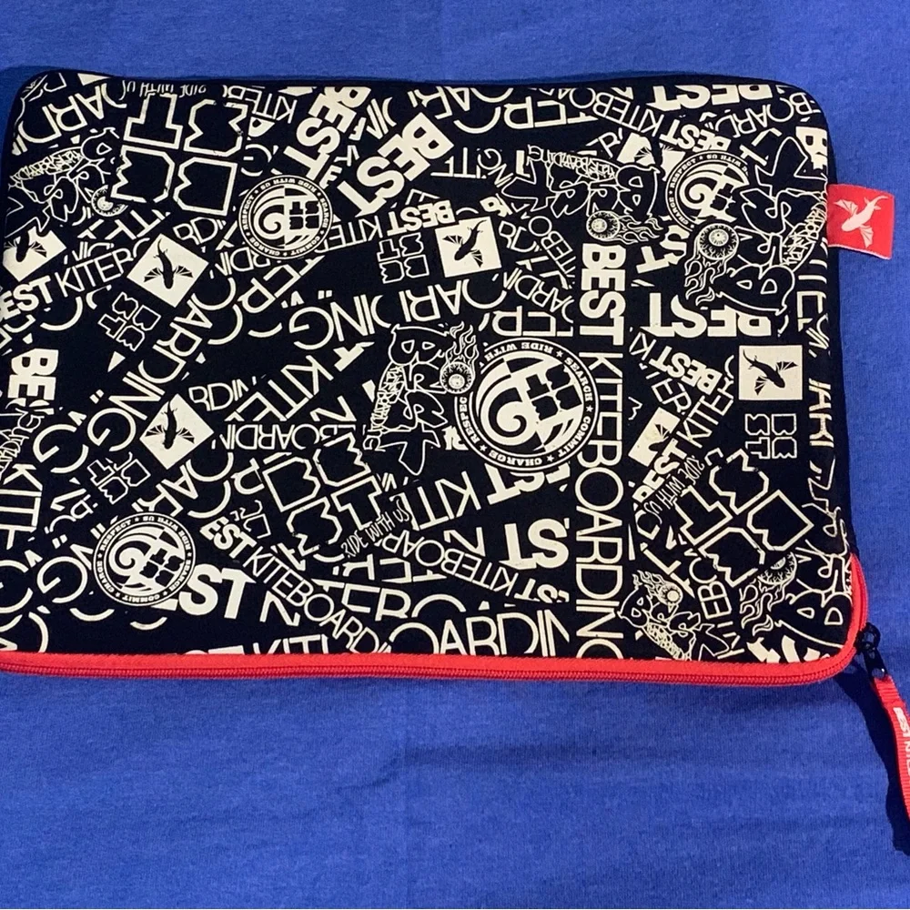 Black Graphic Neoprene Laptop Sleeve 14”.